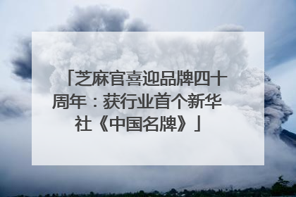 芝麻官喜迎品牌四十周年：获行业首个新华社《中国名牌》