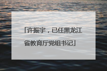 许振宇，已任黑龙江省教育厅党组书记