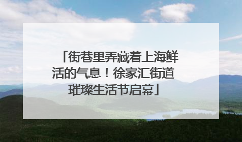 街巷里弄藏着上海鲜活的气息！徐家汇街道璀璨生活节启幕