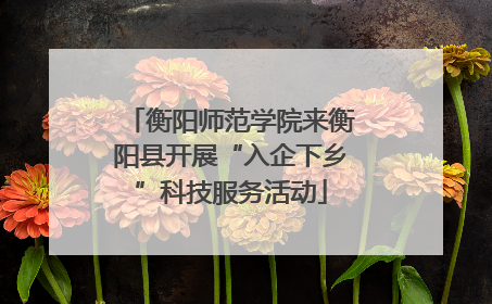 衡阳师范学院来衡阳县开展“入企下乡”科技服务活动