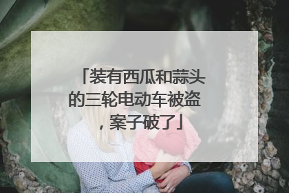 装有西瓜和蒜头的三轮电动车被盗，案子破了