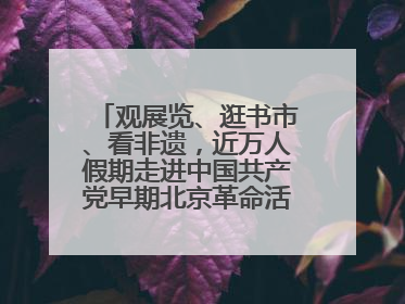 观展览、逛书市、看非遗，近万人假期走进中国共产党早期北京革命活动纪念馆解锁参观新体验