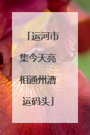运河市集今天亮相通州漕运码头