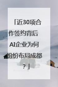 近30项合作签约背后 AI企业为何纷纷布局成都？