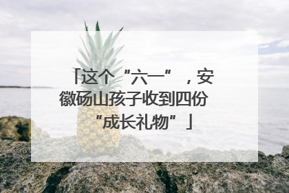这个“六一”，安徽砀山孩子收到四份“成长礼物”