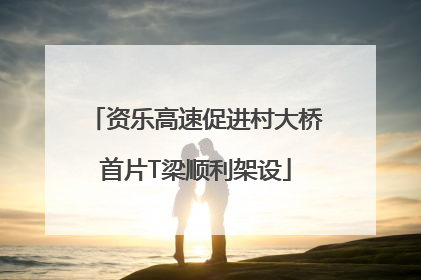 资乐高速促进村大桥首片T梁顺利架设