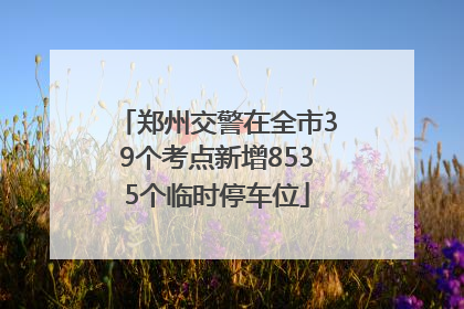 郑州交警在全市39个考点新增8535个临时停车位