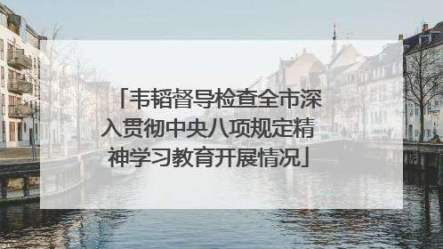 韦韬督导检查全市深入贯彻中央八项规定精神学习教育开展情况
