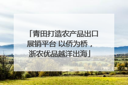 青田打造农产品出口展销平台 以侨为桥，浙农优品越洋出海