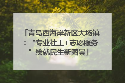 青岛西海岸新区大场镇：“专业社工+志愿服务”绘就民生新图景