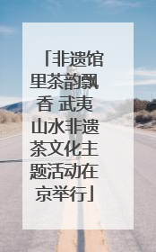 非遗馆里茶韵飘香 武夷山水非遗茶文化主题活动在京举行