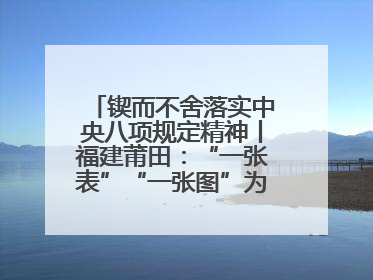 锲而不舍落实中央八项规定精神丨福建莆田：“一张表”“一张图”为基层减轻“数字负担”