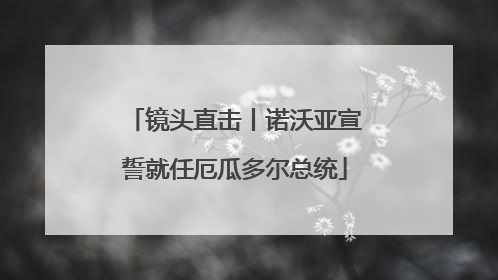 镜头直击丨诺沃亚宣誓就任厄瓜多尔总统