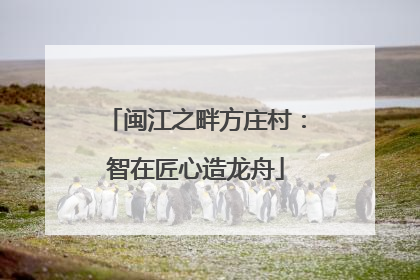 闽江之畔方庄村：智在匠心造龙舟