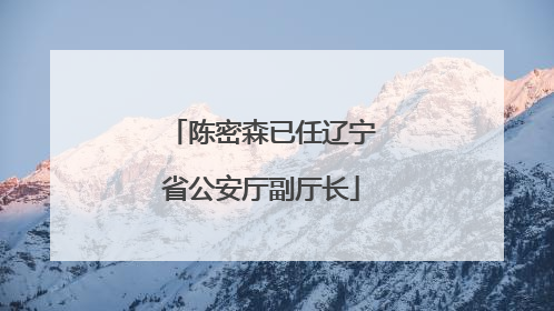 陈密森已任辽宁省公安厅副厅长
