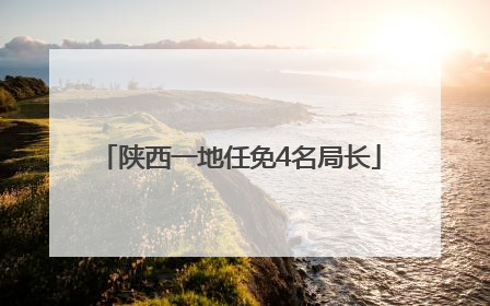陕西一地任免4名局长