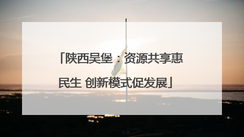 陕西吴堡：资源共享惠民生 创新模式促发展