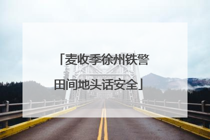 麦收季徐州铁警田间地头话安全