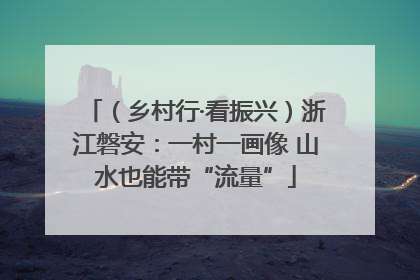 （乡村行·看振兴）浙江磐安：一村一画像 山水也能带“流量”