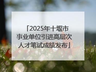 2025年十堰市事业单位引进高层次人才笔试成绩发布