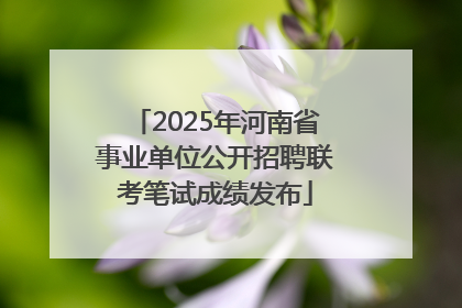 2025年河南省事业单位公开招聘联考笔试成绩发布