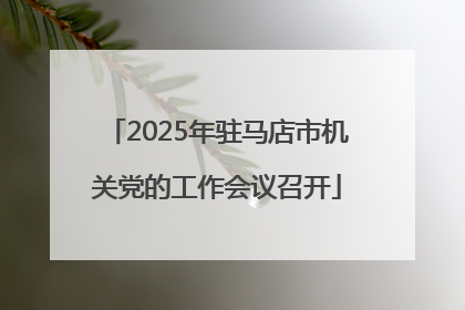 2025年驻马店市机关党的工作会议召开