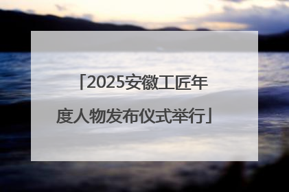 2025安徽工匠年度人物发布仪式举行