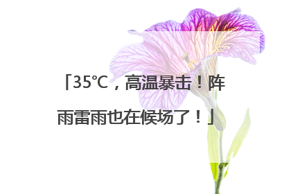 35℃，高温暴击！阵雨雷雨也在候场了！
