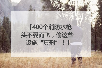 400个消防水枪头不翼而飞，偷这些设施“真刑”！