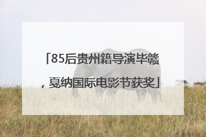 85后贵州籍导演毕赣，戛纳国际电影节获奖