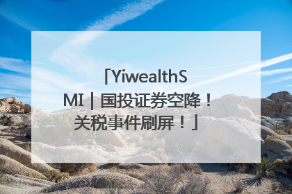 YiwealthSMI｜国投证券空降！关税事件刷屏！